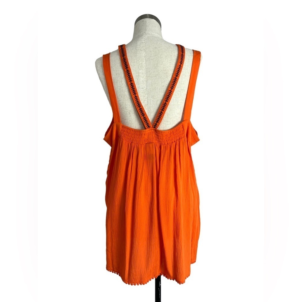Torrid Embroidered Gauze V-Strap Tank Top 2X - Picture 4 of 10